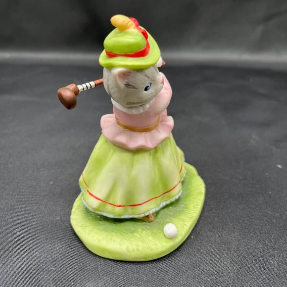Schmid 1992 Kitty Cucumber Golf Golfer Cat Figurine - Picture 5 of 7